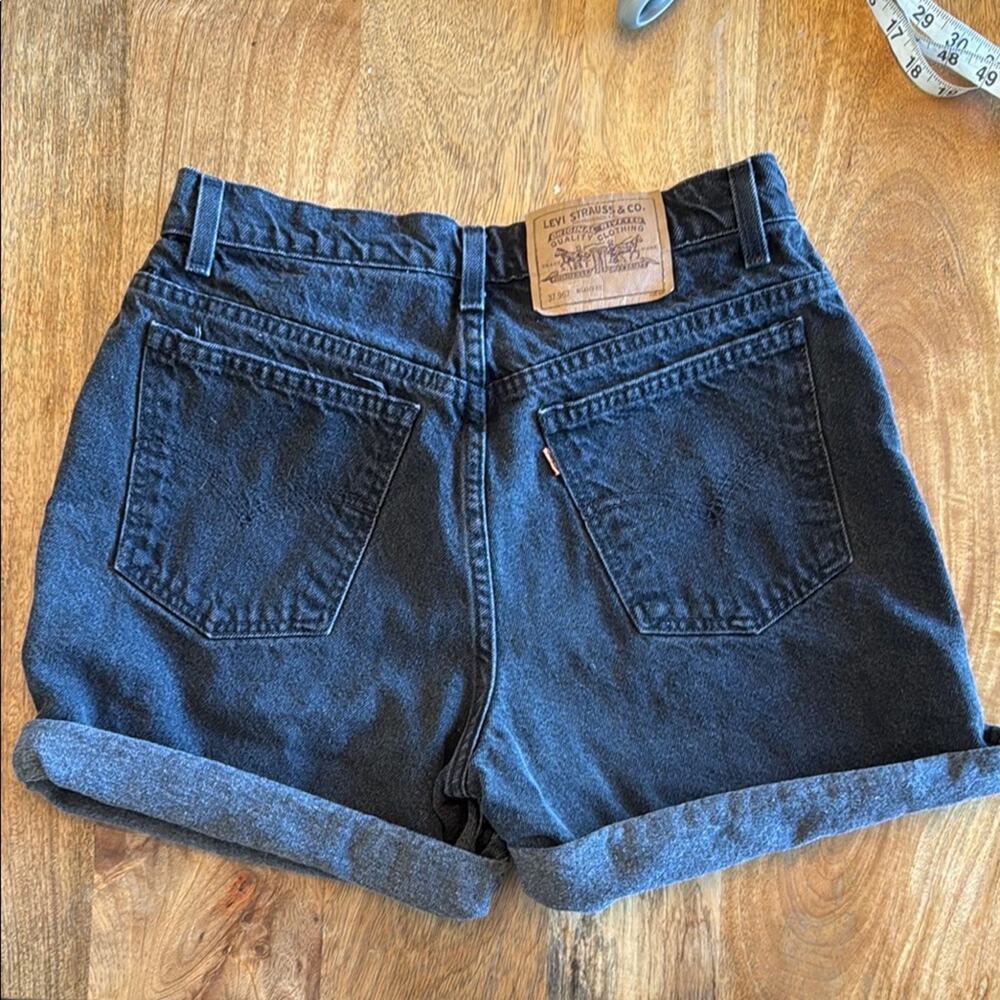 *vintage 1997* Levi’s black 647 orange tab Denim Shorts - Picture 12 of 13